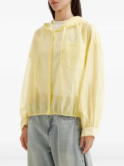 B+ab Drawstring-hood Lightweight Jacket In Yellow