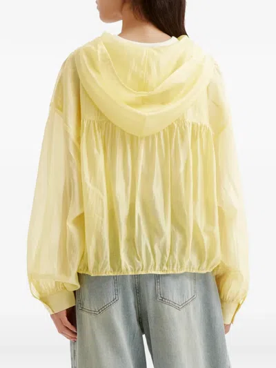 B+ab Drawstring-hood Lightweight Jacket In Yellow