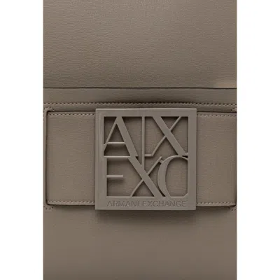 Armani Exchange Beige Polyethylene Backpack In Brown