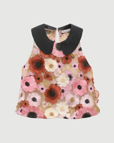 Dorothee Schumacher Blooming Meadow Silk-trimmed Top In Multi