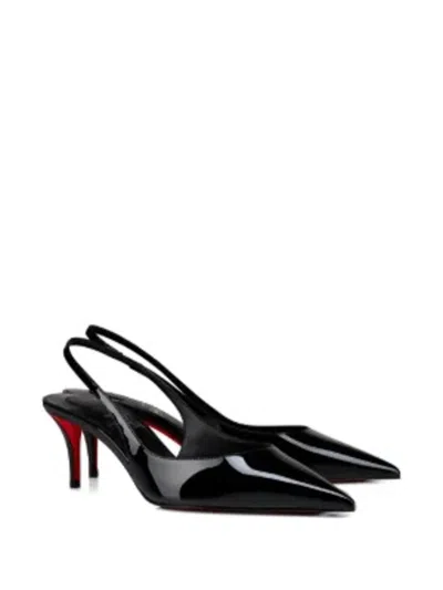 Christian Louboutin Women Miss Z 60mm Patent Calfskin Slingback Pump In Black