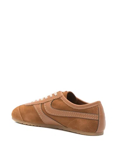 Dries Van Noten Women Brown Low-top Sneakers With Two-tone Lace-up In Suede Woman