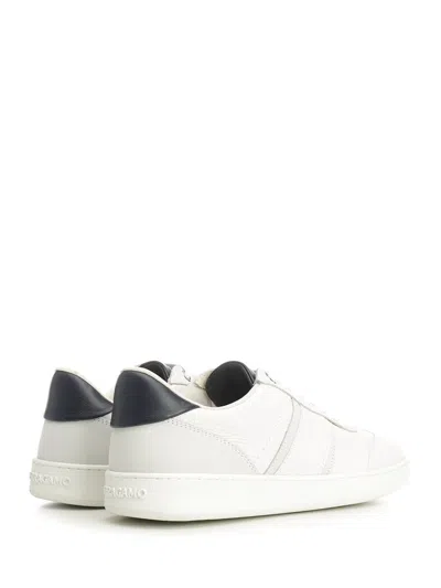 Ferragamo Achille Low-top Sneakers In White