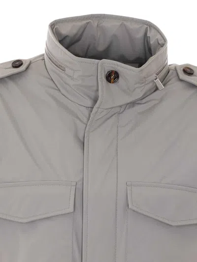 Moorer Grey Denver Jacket In Multi