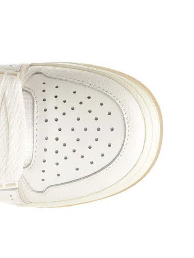 Amiri Men 'skyline' Beige Sneaker With Maxi Logo On The Side And Velcro Strap With Logo In Leather M In Neutral