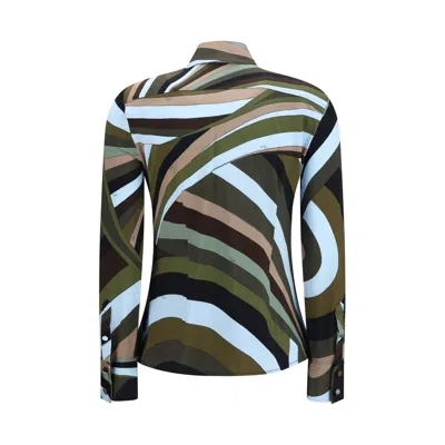 Pucci Multicolor Viscose Pattern Shirt In Multi
