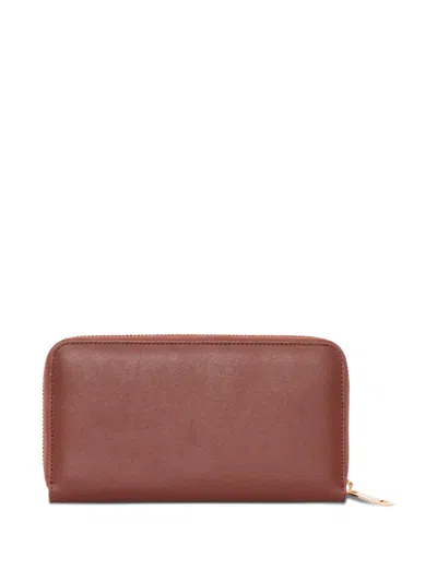 Orciani Logo-patch Zip-around Wallet In Brown