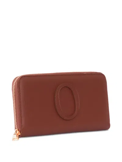 Orciani Logo-patch Zip-around Wallet In Brown