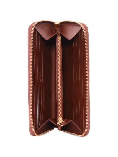 Orciani Logo-patch Zip-around Wallet In Brown