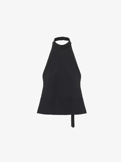 Alexander Mcqueen Halterneck Backless Top In Black