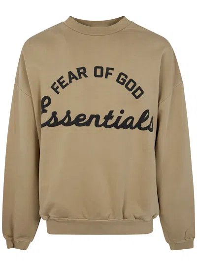 Essentials Logo-print Oversized Sweater In Neutral