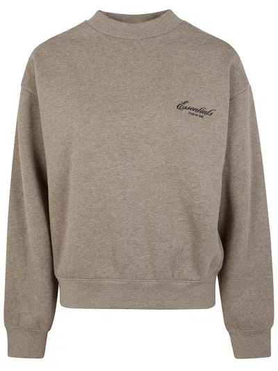 Essentials Logo-print Sweater In Neutral