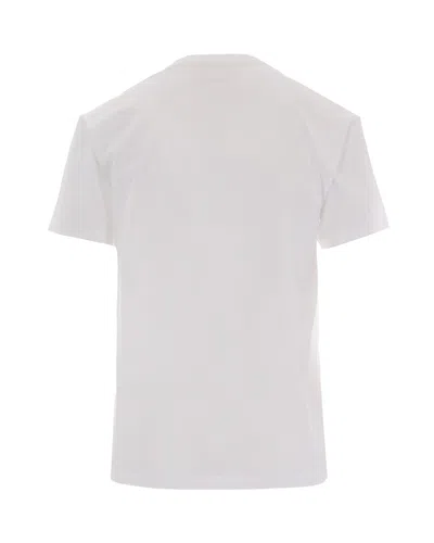 Mc2 Saint Barth Off White Solid Crew Neck T-shirt In Multi