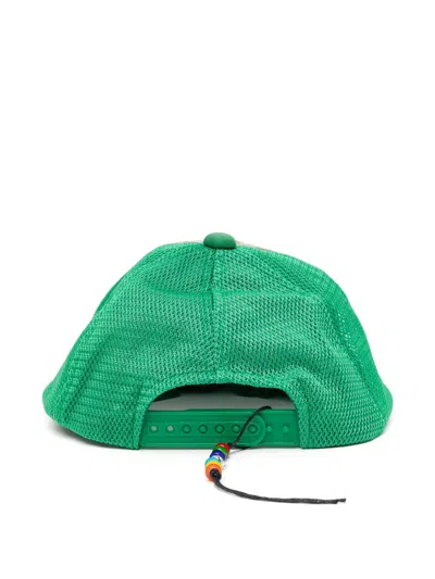 Mastermind Japan Skull-patch Mesh-panel Cap In Green