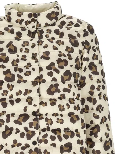 Marella Leopard-print Quilted Jacket In Neutral