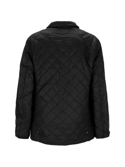 Husky Quilted Press-stud Jacket In Black