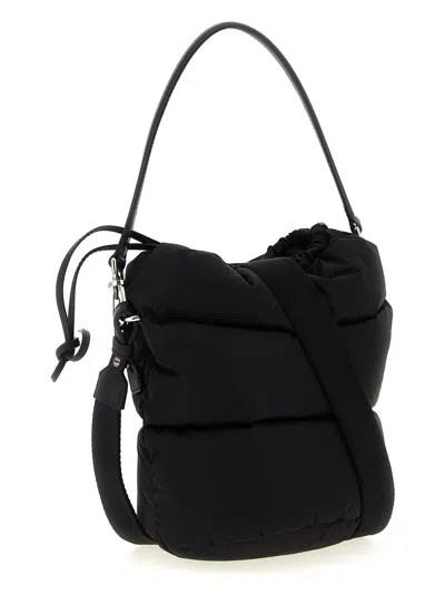 Moncler Caradoc Fabric Bucket Bag With Adjustable Strap In Black