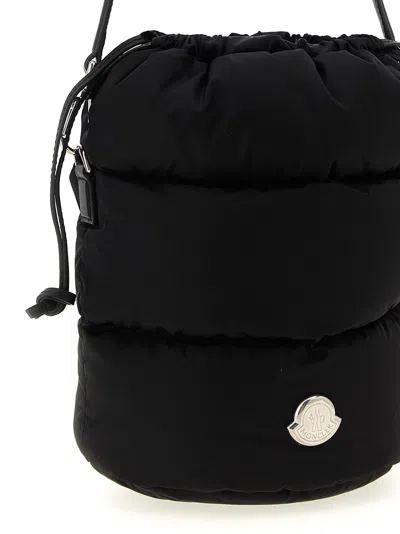 Moncler Caradoc Fabric Bucket Bag With Adjustable Strap In Black