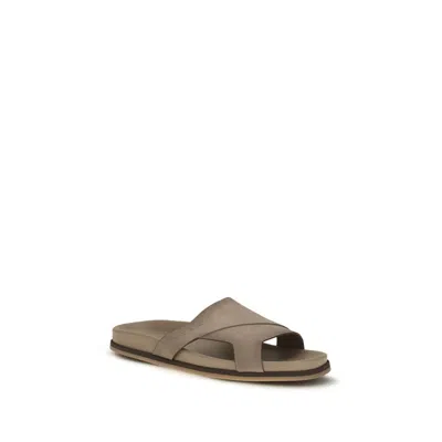 Santoni Cross-strap Sandals In Neutral