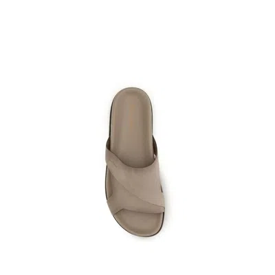 Santoni Cross-strap Sandals In Neutral