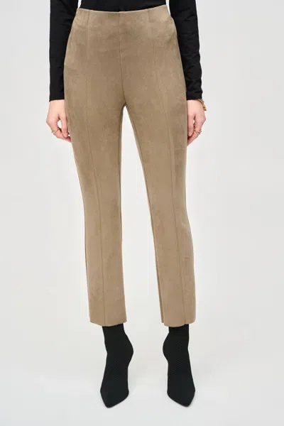 Joseph Ribkoff Scuba Suede Flared Pant In Java In Brown