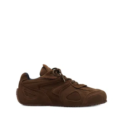 Axel Arigato Slow Runner Layered Suede Sneakers In Brown