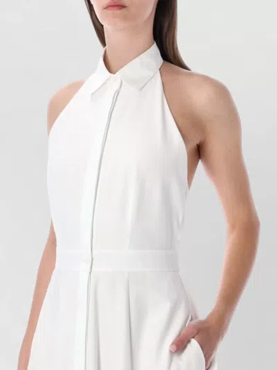 Ralph Lauren Halterneck Shirt Dress In White