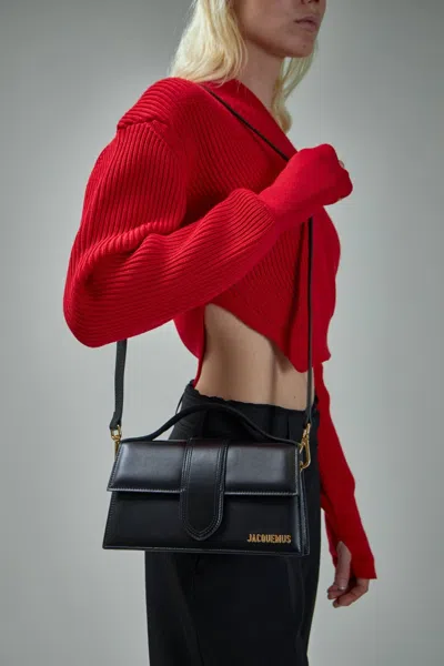Jacquemus Le Bambino Black Handbag With Removable Shoulder Strap In Leather Woman