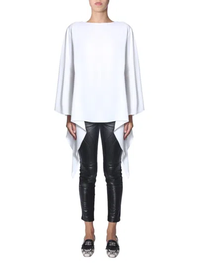 Alberta Ferretti Long-sleeve Oversized Top In White