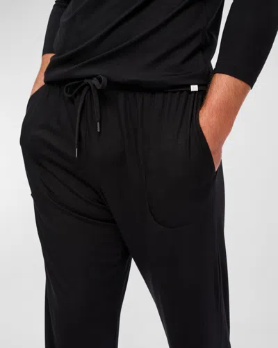 Derek Rose Basel 1 Jersey Lounge Pants In Black