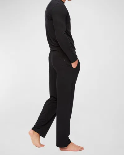 Derek Rose Basel 1 Jersey Lounge Pants In Black