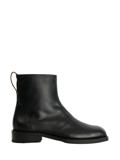 Our Legacy Daimono Boot Block Heel Square Toe Pull Tab In Multi