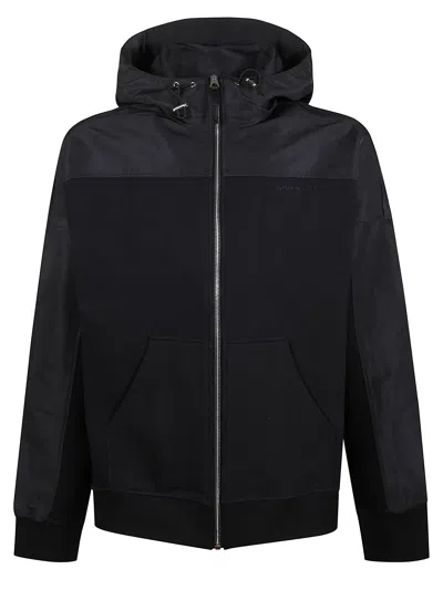 Givenchy Black Cotton Hoodies Windbreaker In Black