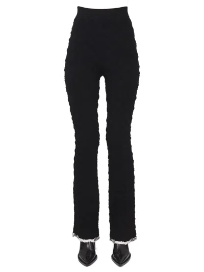 Ambush Women Black Flared Wool Trousers, 26 Luxury Pants For Women Darveys In Black