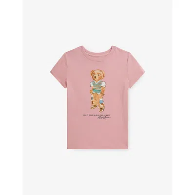 Polo Ralph Lauren Bear-print T-shirt In Pink