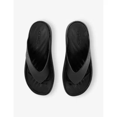 Crocs Getaway Platform Flip Flops In Black