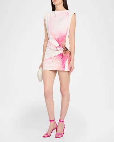 Significant Other Quentin Textured Mini Dress In Pink