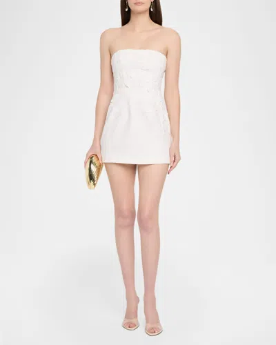 Significant Other Idette Linen-blend Mini Dress In White