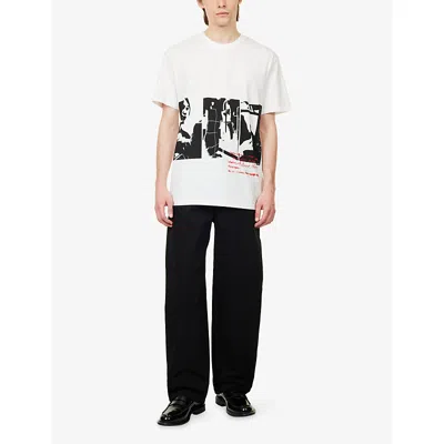 Givenchy T-shirt In Cotton With Photographic Negative Print In White