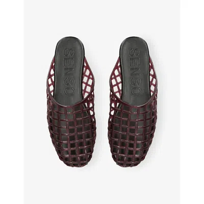 Senso Eggplant Jacey Slip-on Mesh Rubber Mules In Purple