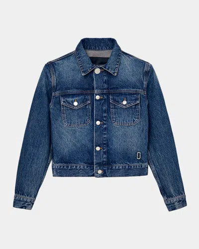 Marc Jacobs Shrunken Denim Jacket In Blue