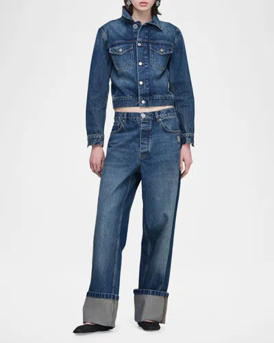 Marc Jacobs Shrunken Denim Jacket In Blue