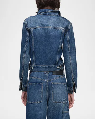 Marc Jacobs Shrunken Denim Jacket In Blue