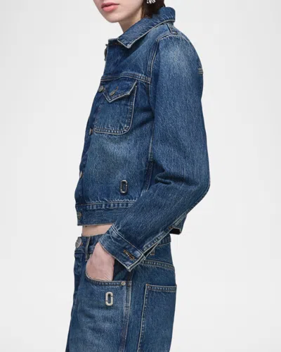 Marc Jacobs Shrunken Denim Jacket In Blue