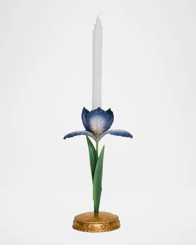 Juliska Meadow Walk Iris 9 Candlestick In Blue