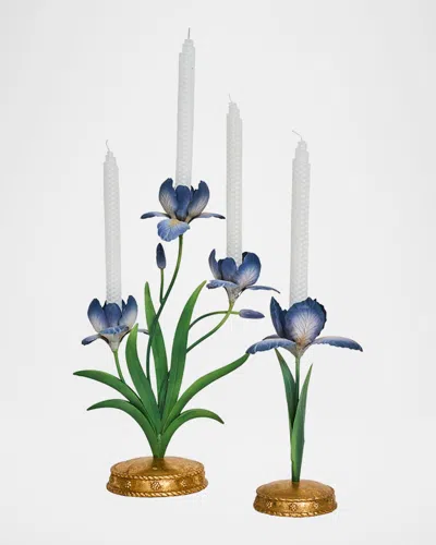 Juliska Meadow Walk Iris 9 Candlestick In Blue