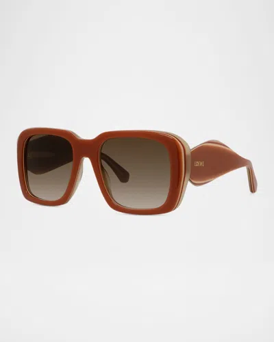 Loewe Signature Sunglasses In Burgundy
