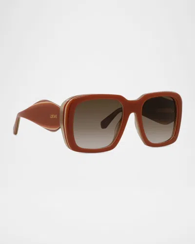 Loewe Signature Sunglasses In Burgundy