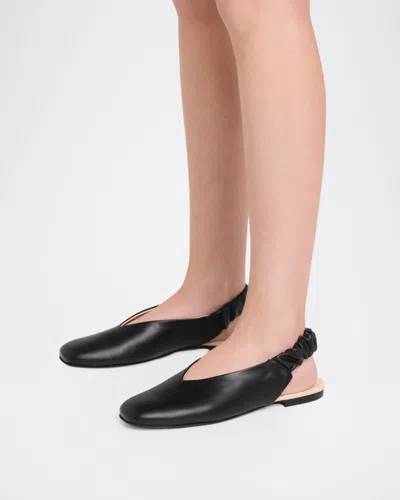 La Canadienne Glenn Leather Slingback Flats In Multi