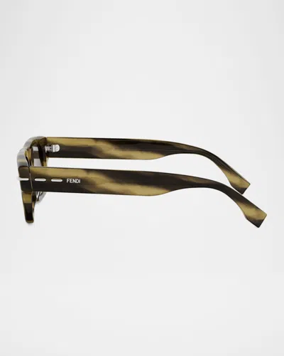 Fendi Selleria 54mm Rectangular Sunglasses In Brown